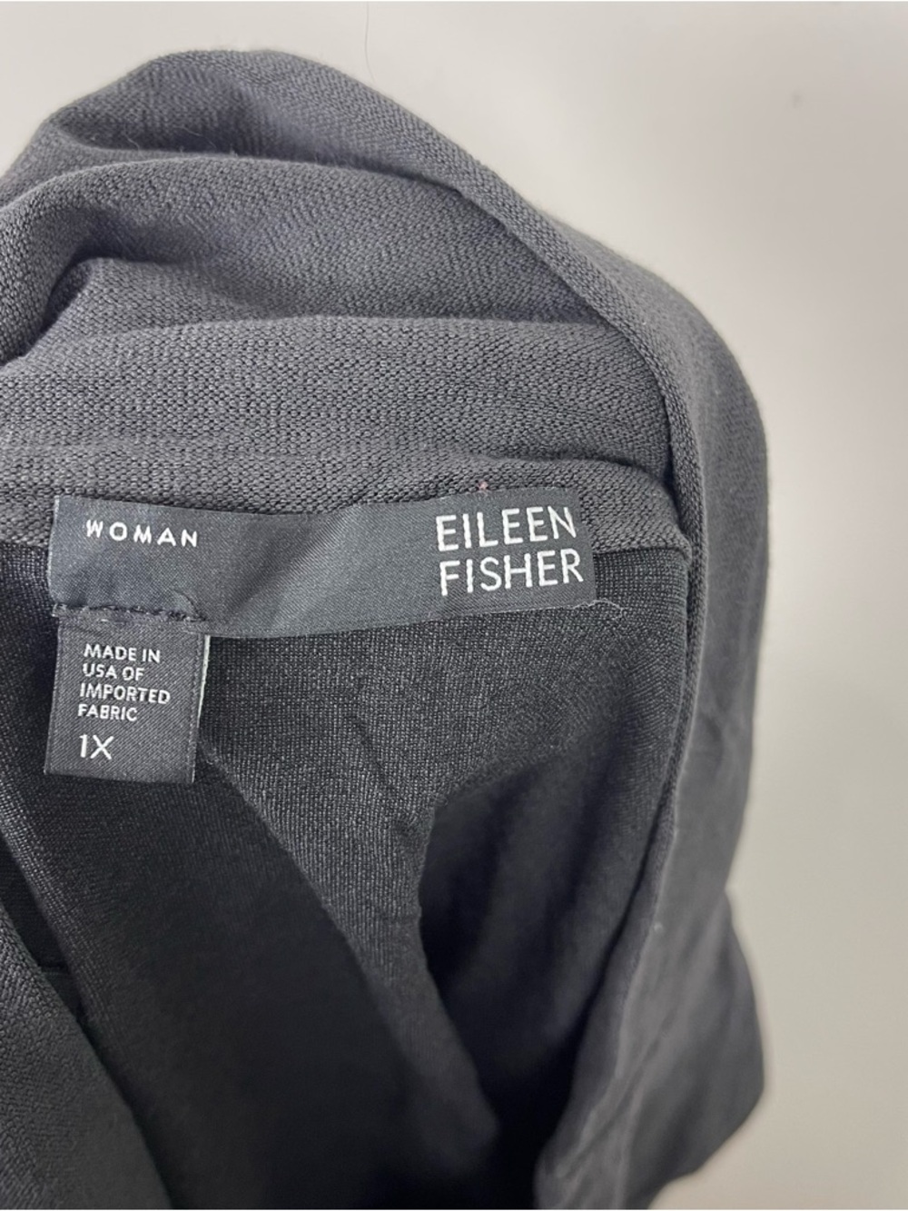 Eileen Fisher Woman Charcoal Gray Fold Over Pencil Skirt Mini Women's 1X Stretch - Picture 5 of 6